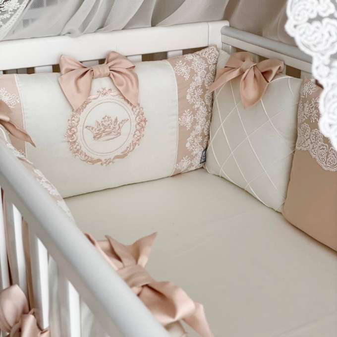 Set lenjerie Patut Copii Bebe 8 piese Classic Ivory (5)